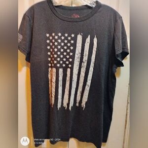 Rothco Distressed American Flag Tee - Black and White
